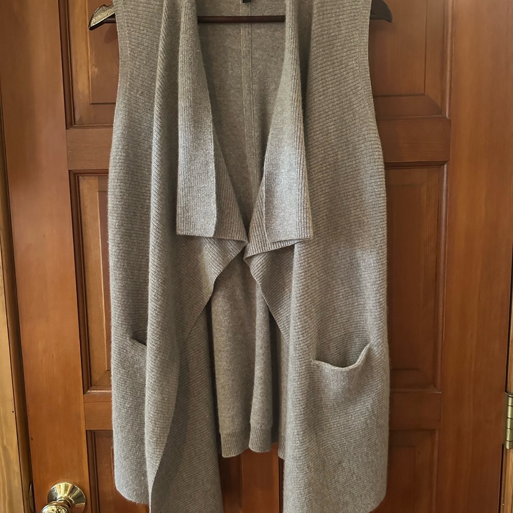 Saks Fifth Avenue Cashmere Gray Knit Vest